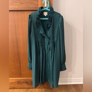 Sezane Rita dress size 4, in bottle green